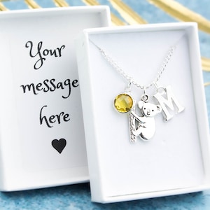 Koala Necklace, Personalised Gift, Koala Jewelry, Koala Gifts, Australia Jewelry, Australia Trip, Zoo Trip Gifts, Cute Animal Gifts, Holiday