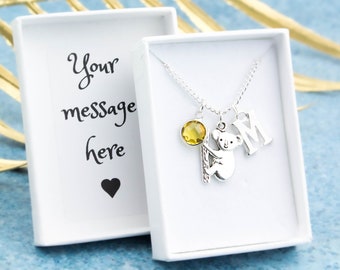 Koala Necklace, Personalised Gift, Koala Jewelry, Koala Gifts, Australia Jewelry, Australia Trip, Zoo Trip Gifts, Cute Animal Gifts, Holiday