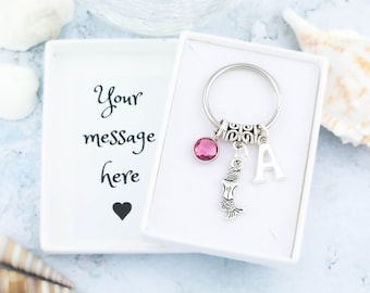 Mermaid Keychain, Personalised Mermaid Keyring, Swimming Keychains, Gift For Swimmer, Adult Mermaid Gifts, Silver Mermaid Bag Charm