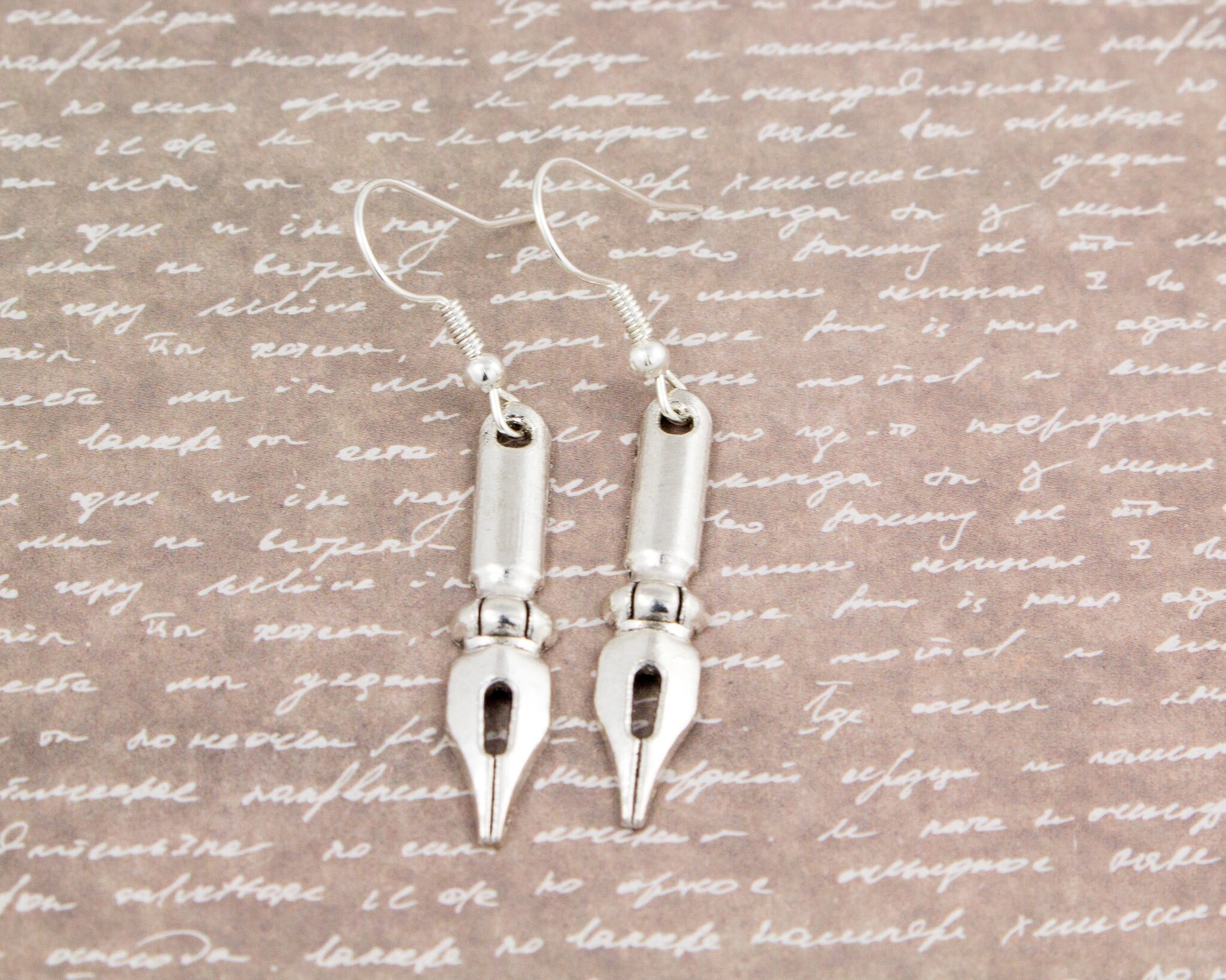 Fountain Pen Earrings Writer Jewellery Dangling Earrings Etsy