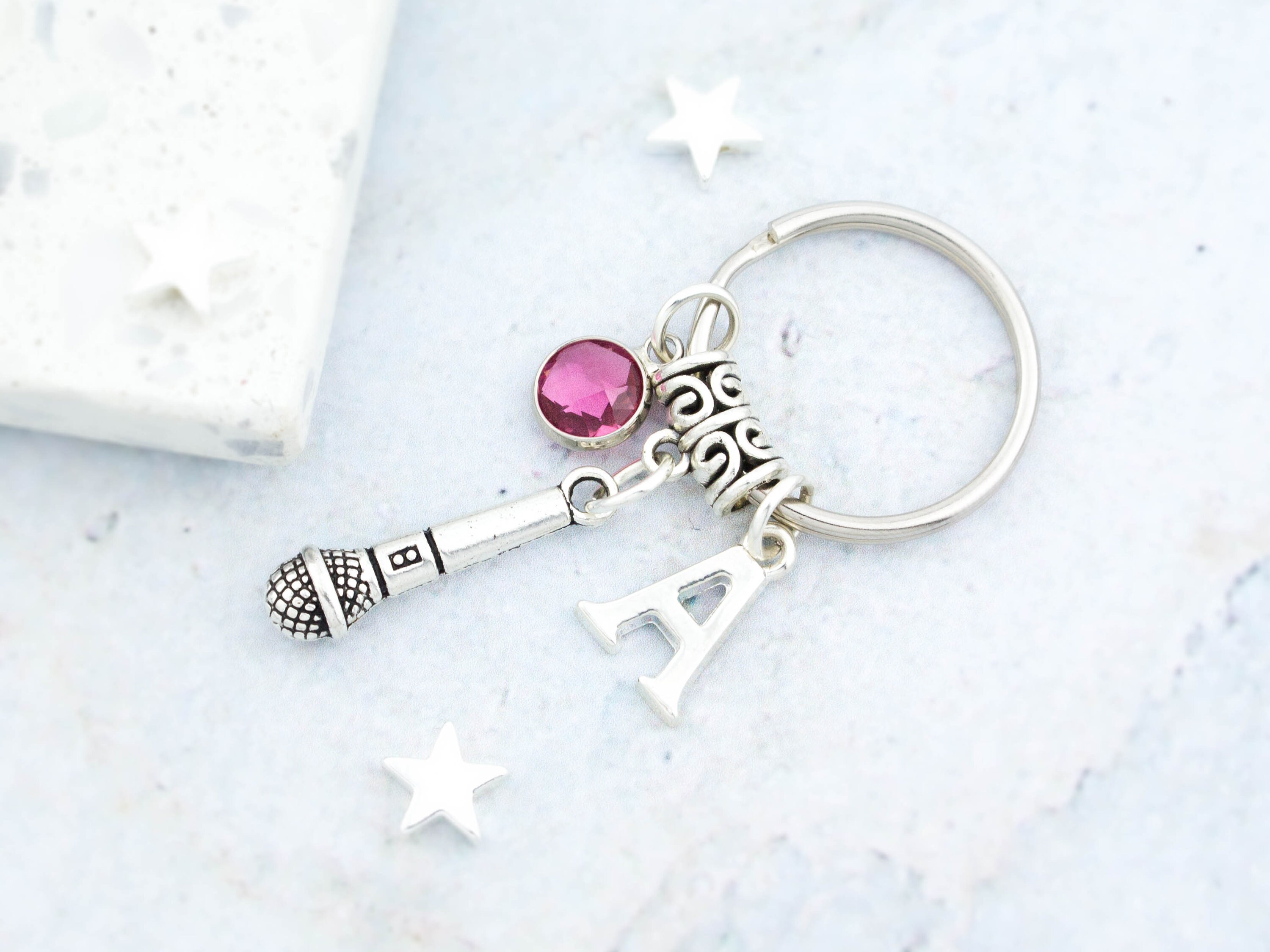 Singer Keychain Microphone Keyring, Personalised Gift, Singer Keychain, Gift for ...