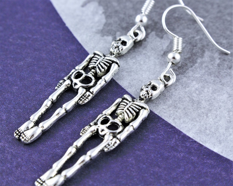 Skeleton Earrings Halloween Jewellery Horror Earrings Etsy