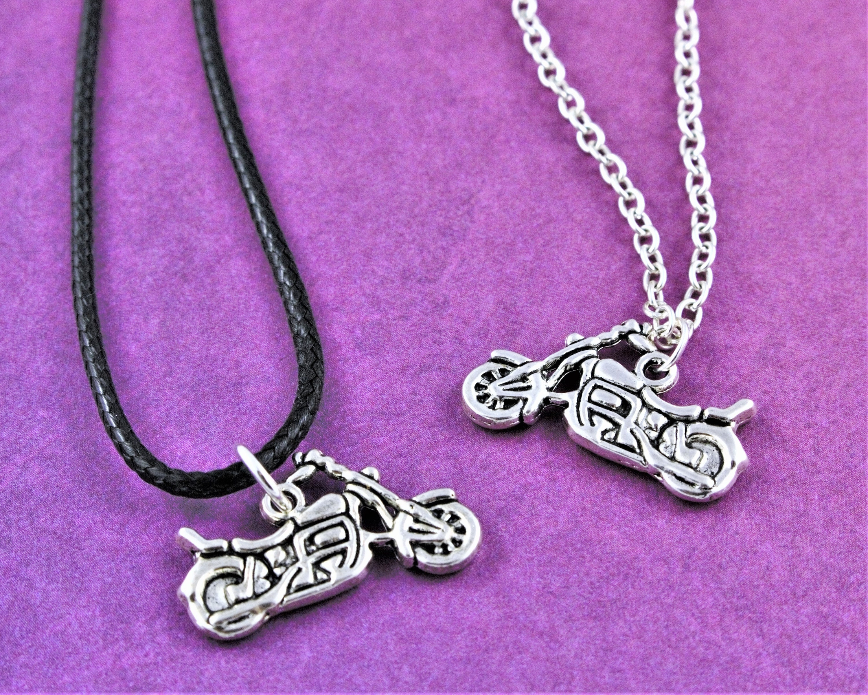 Motorbike Necklace Motorcycle Jewelry Biker Necklace Mens Etsy