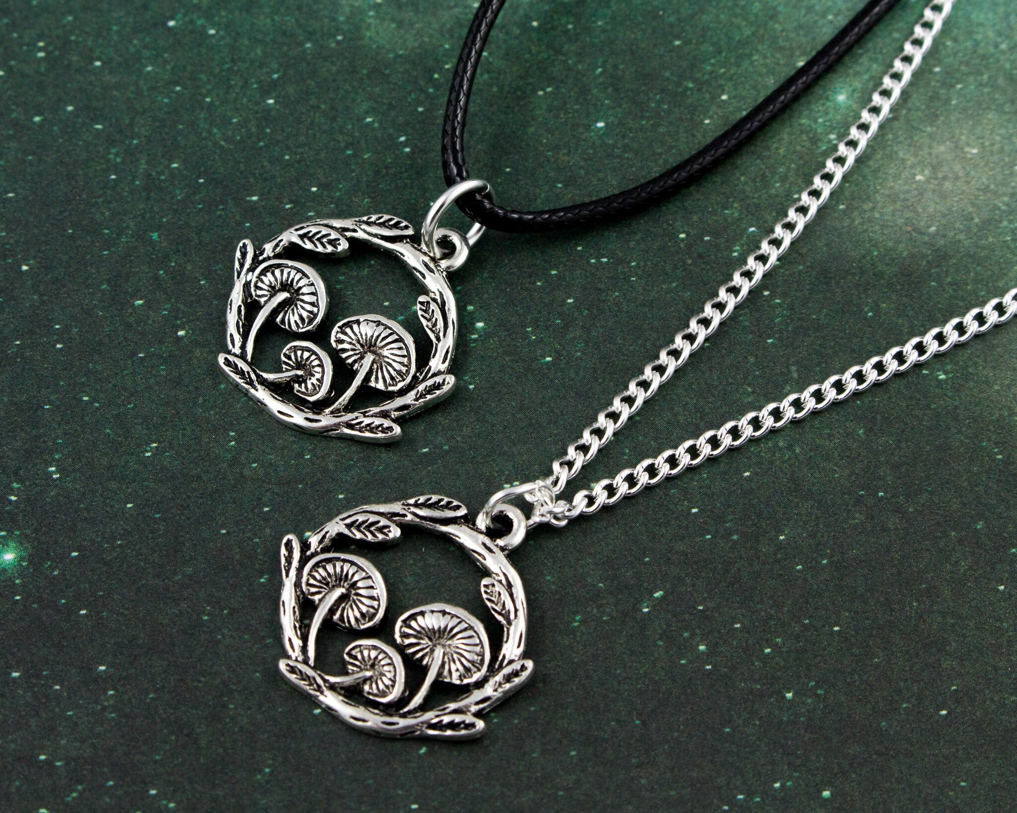 Mushroom Wreath Necklace Cottagecore 