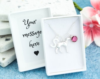 Greyhound Necklace, Personalised Gift, Whippet Jewellery, Dog Breed Charm, Rescue Dog Owner Gift, Thank You Dog Walker, Greyhound Pendant