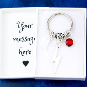 Lightning Bolt Keyring, Lightning Bolt Keychain, Thunderbolt Keychain, Greek Mythology Gift, Zeus Lightning Flash, Thunderstorm Gifts