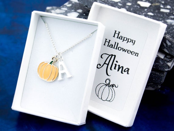 Halloween Necklace Pumpkin Jewellery 
