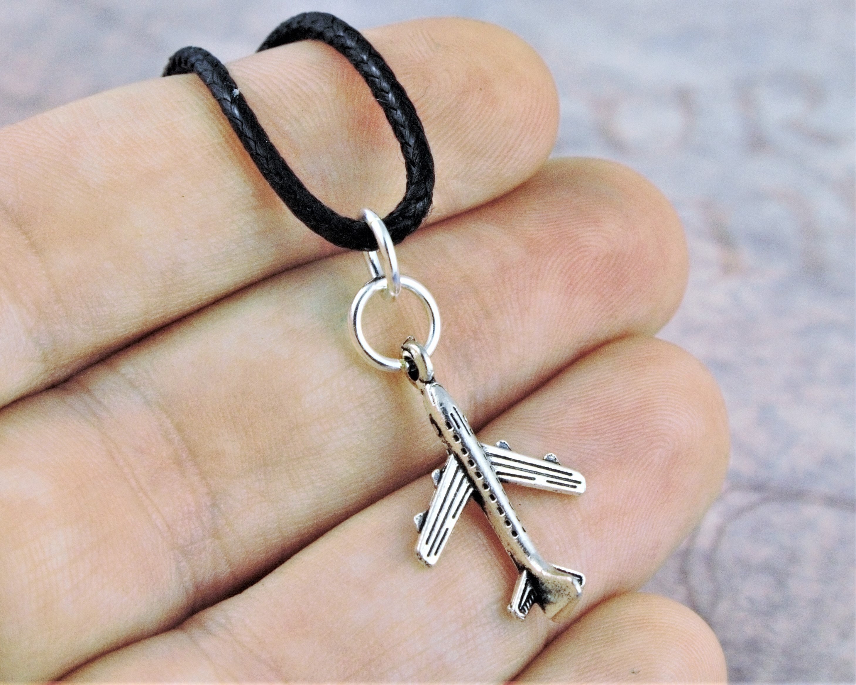 Plane Necklace Airplane Jewellery Aeroplane Necklace Etsy UK