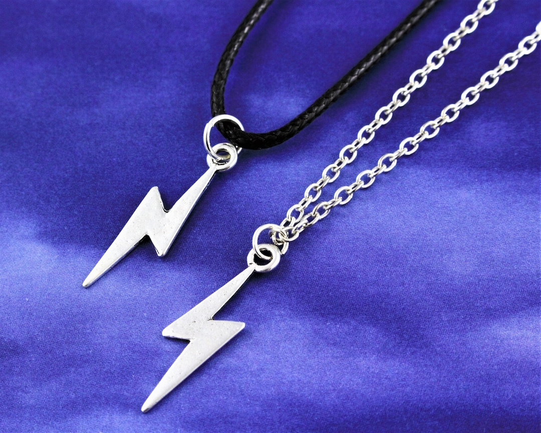 Lightning Bolt Necklace Thunderbolt Jewelry Power Symbol Etsy