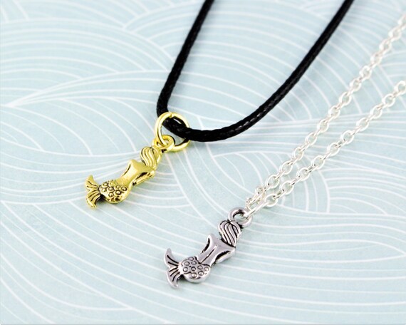 Collar De Plata De Sirena Océano Mar Encanto Colgante Náutica 20/" escala Arco Iris