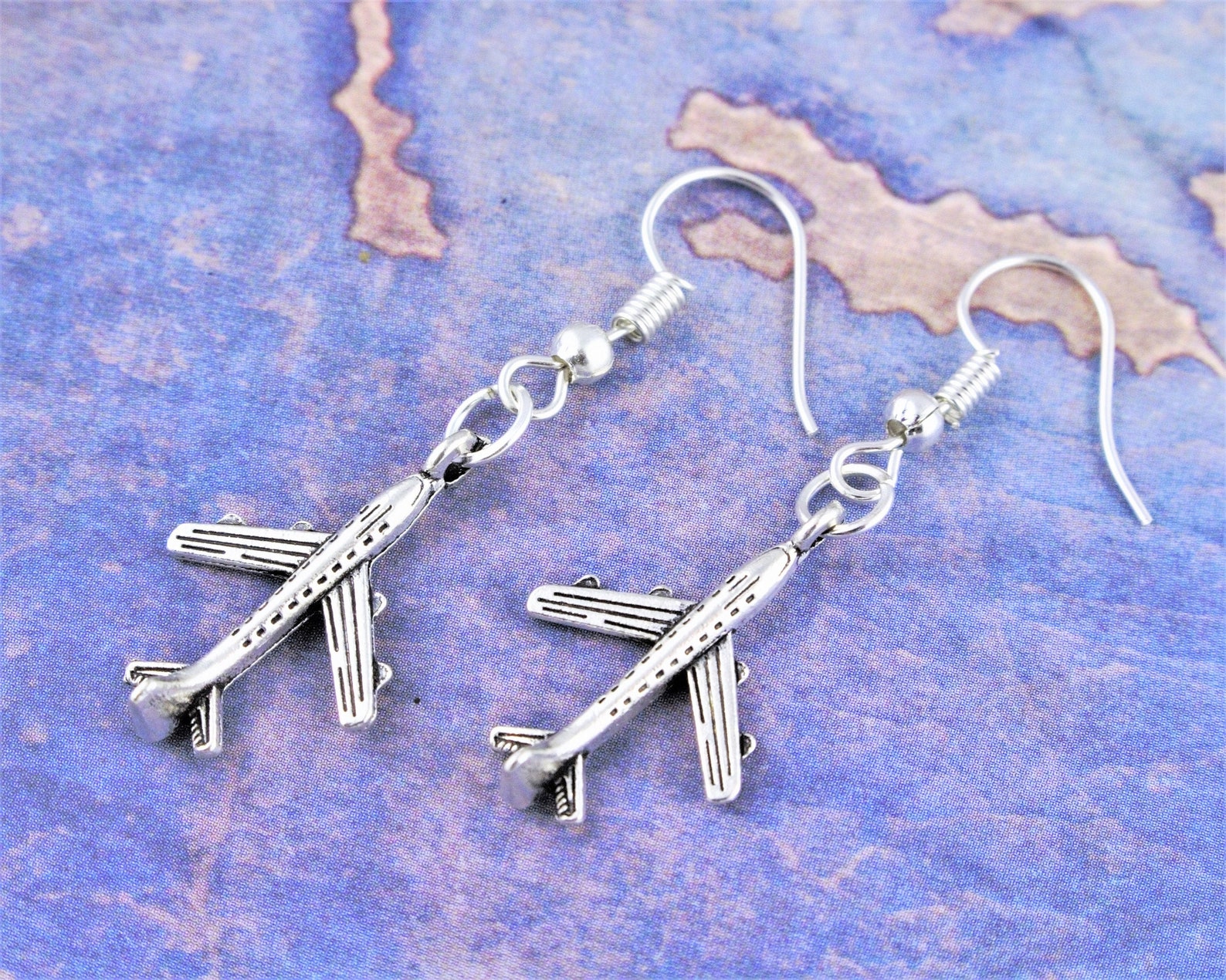 Airplane Earrings Plane Jewellery Little Earrings Travel Etsy