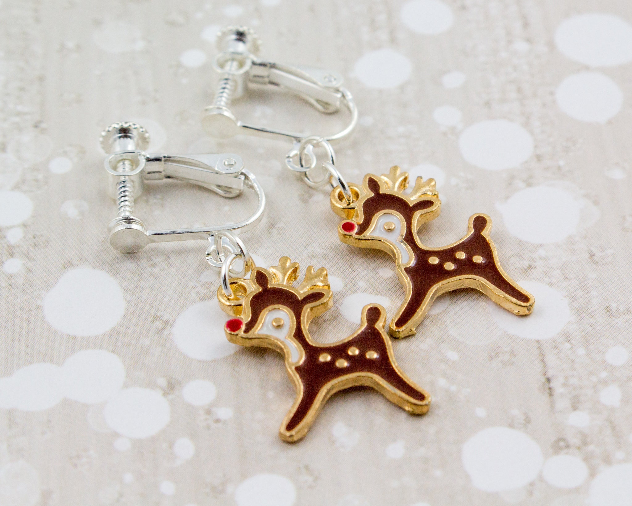 Little girl hotsell christmas earrings