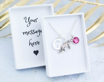 Leopard Necklace Personalised Gift Snow 