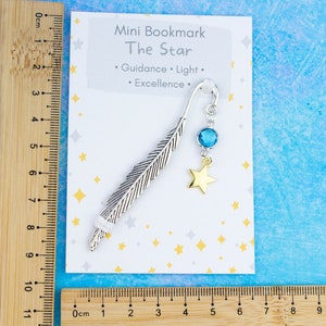 Gold Star Charm Bookmark, Science Fiction Book Lover, Celestial Gifts, Metal Bookmarks, Symbol Of Guidance, Light And Excellence, Reader image 3