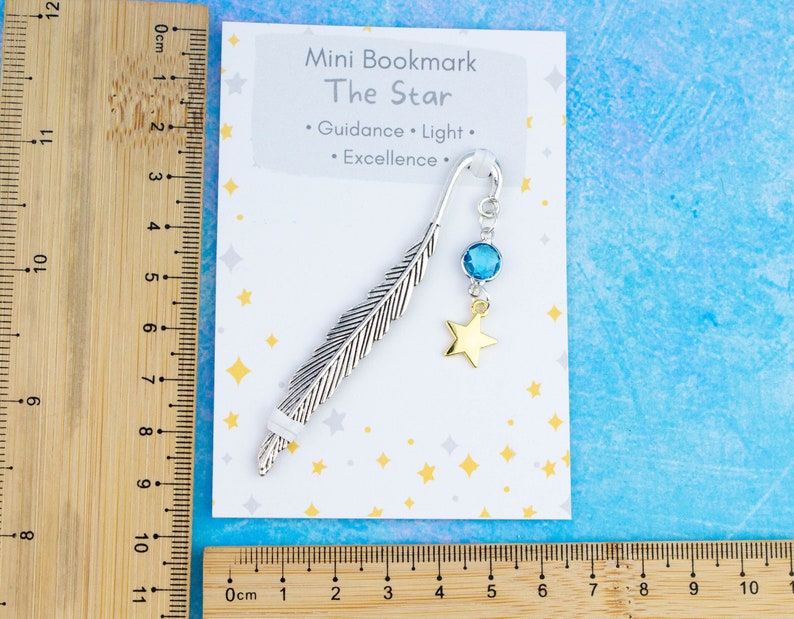 Gold Star Charm Bookmark, Science Fiction Book Lover, Celestial Gifts, Metal Bookmarks, Symbol Of Guidance, Light And Excellence, Reader image 3