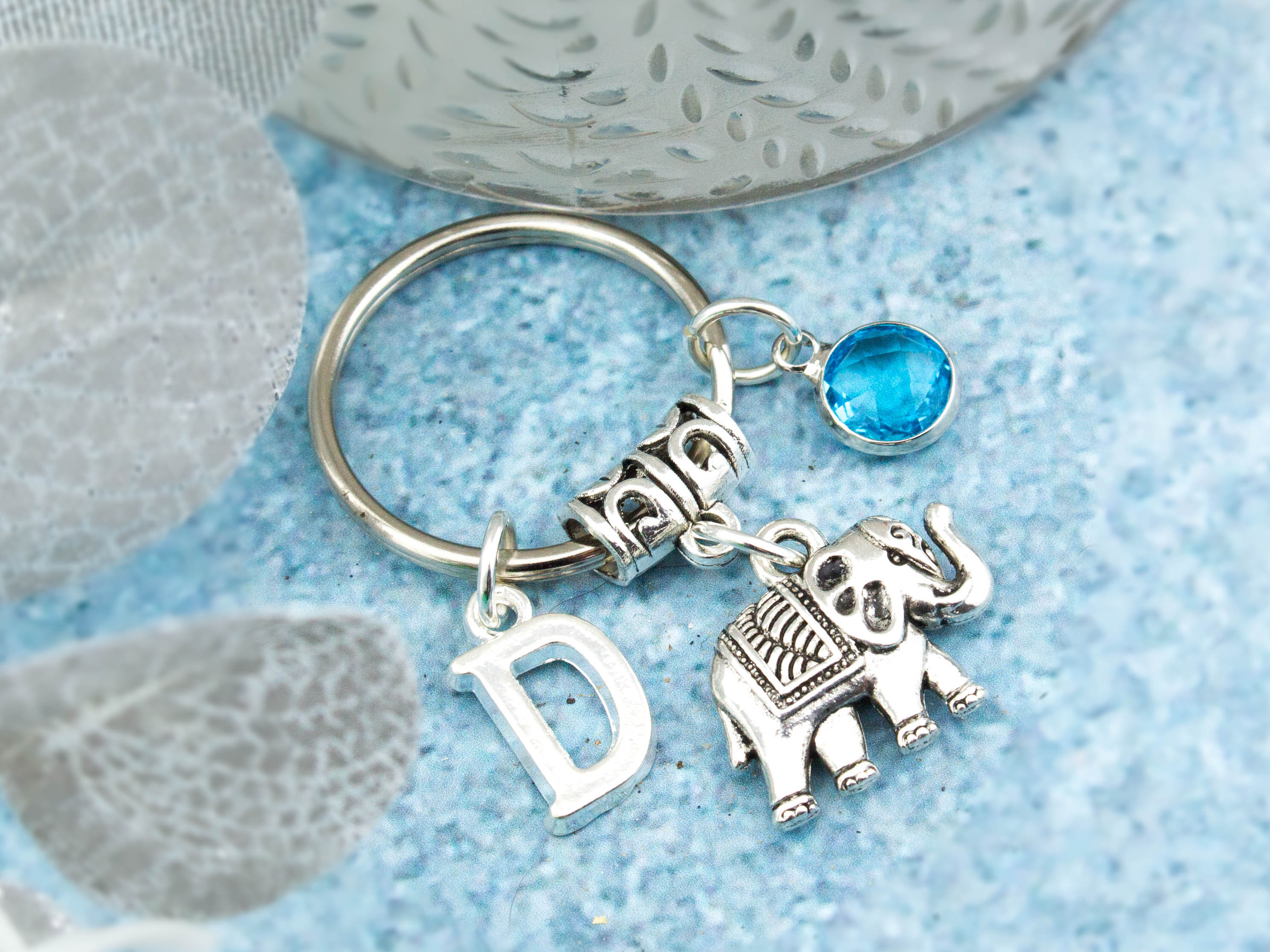 Indian shop elephant keyring