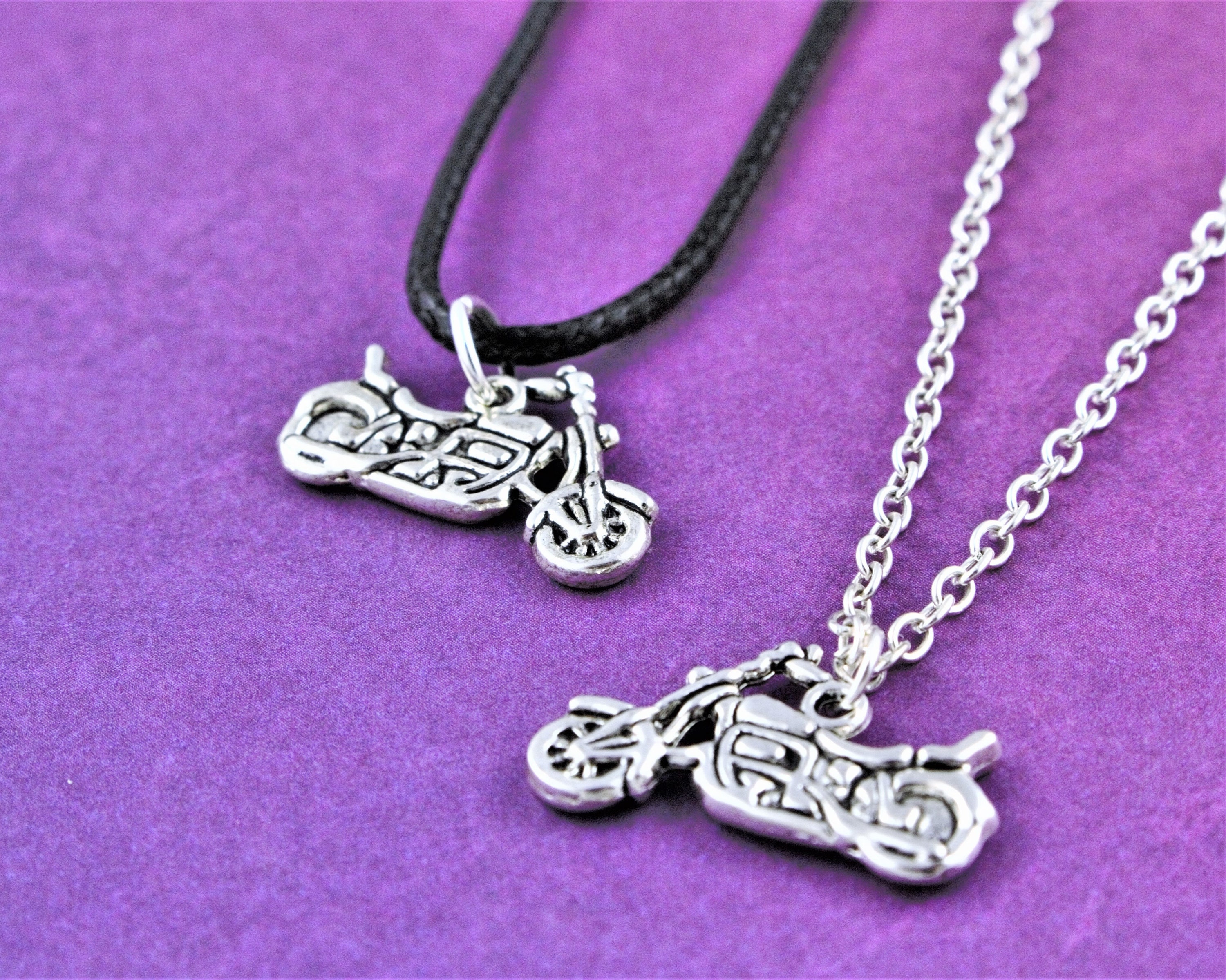 Motorbike Necklace Motorcycle Jewelry Biker Necklace Mens Etsy