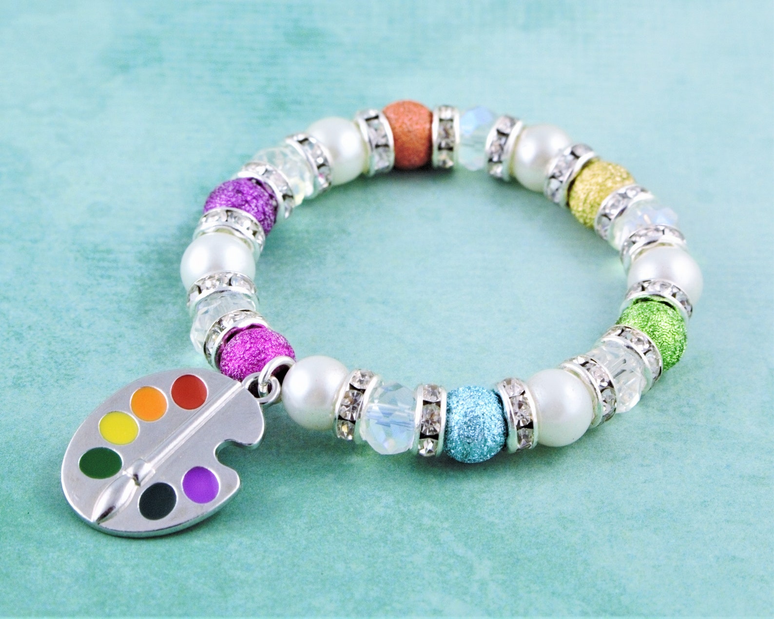 Artist Bracelet Paint Palette Jewellery Colourful Jewelry Etsy