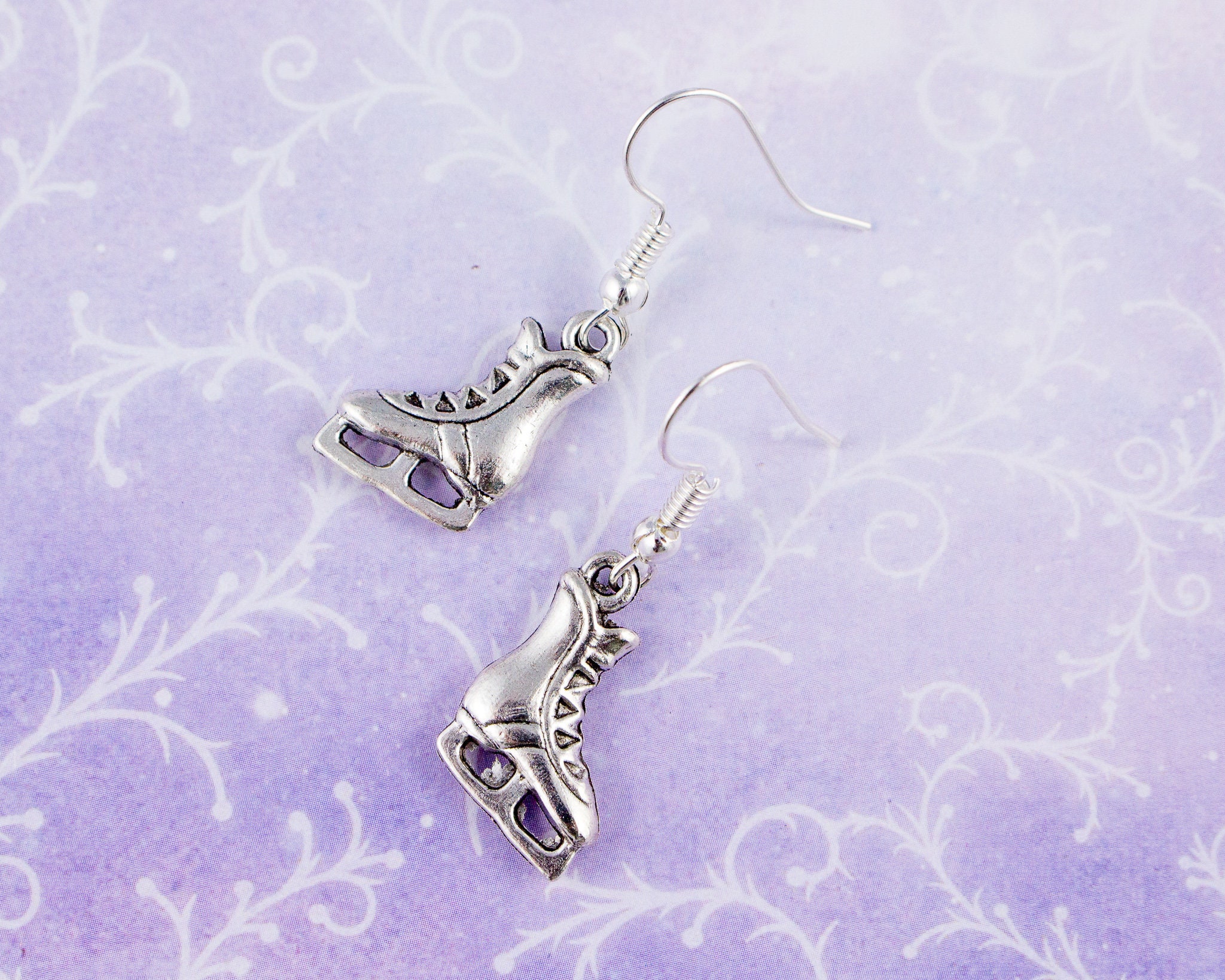 Ice skate earrings clearance