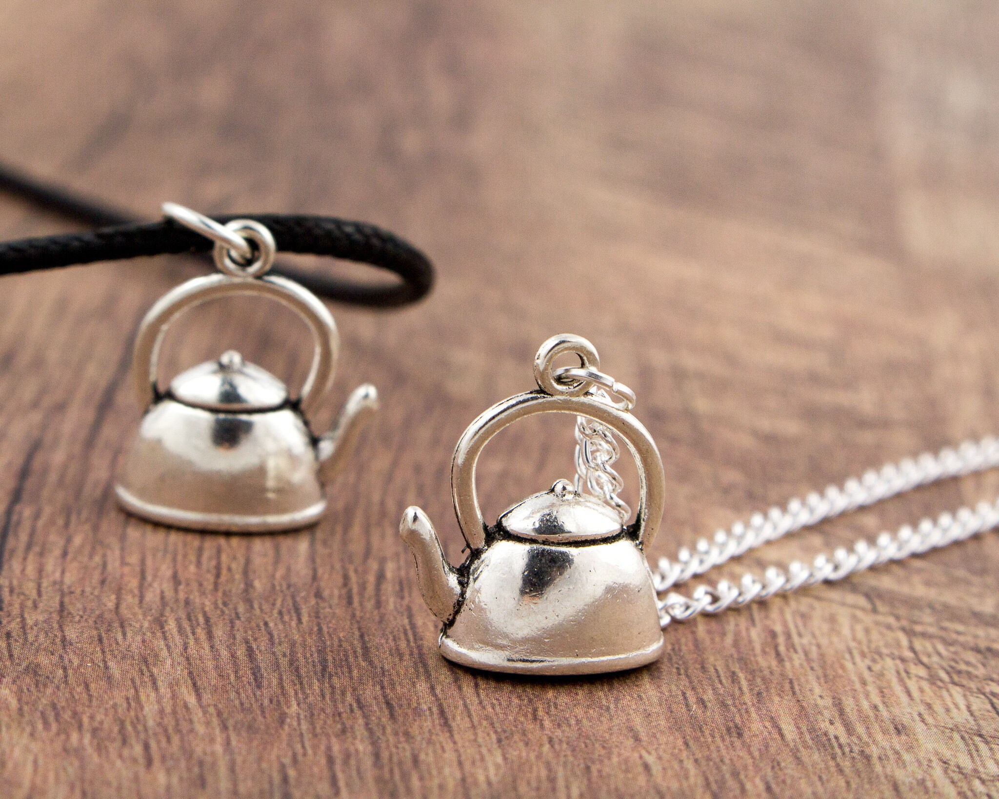 Teapot necklace best sale silver