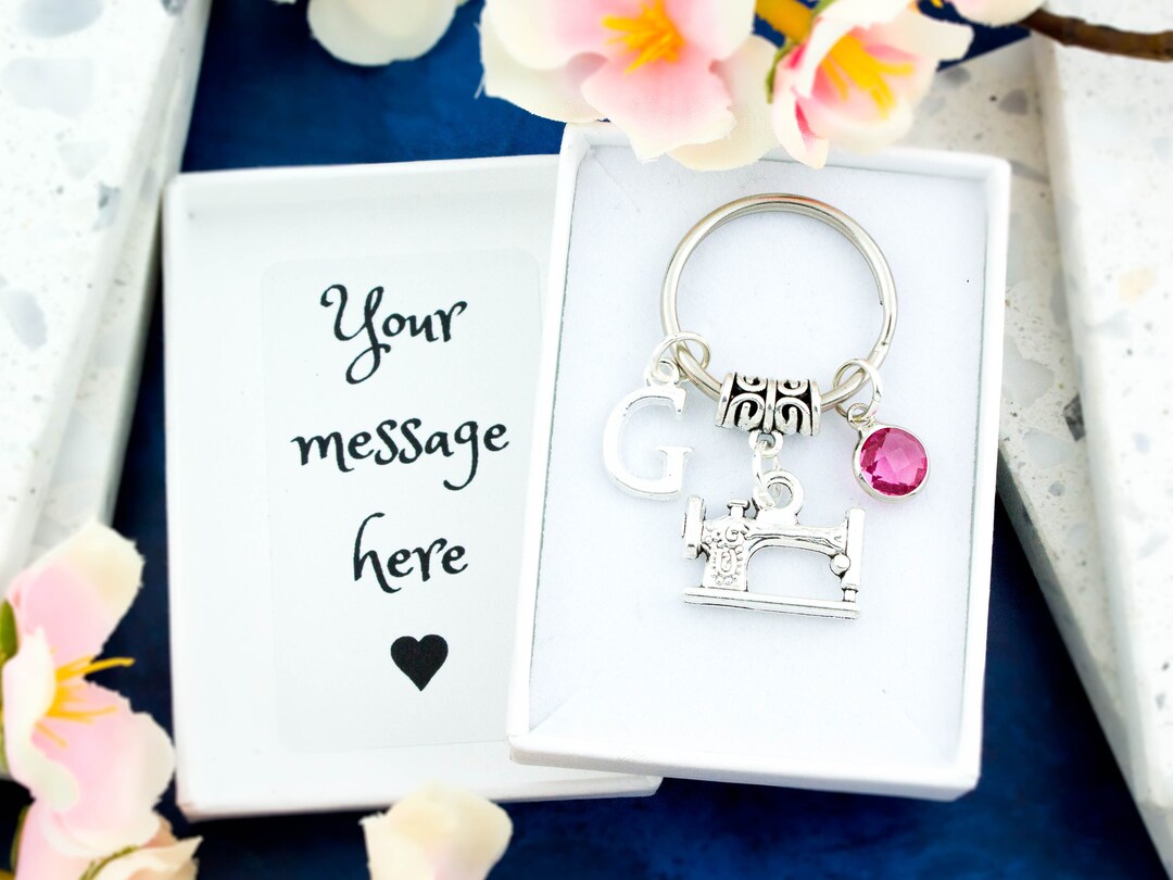 Sewing Machine Keyring Personalised Gifts Sewing Keychain Etsy UK