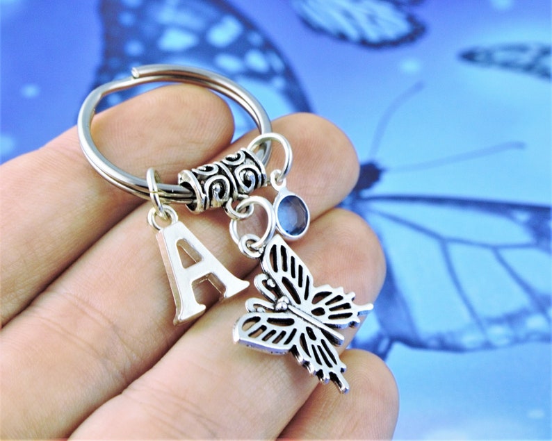 Butterfly Keyring Personalised Gift Butterfly Keychain Gift Etsy