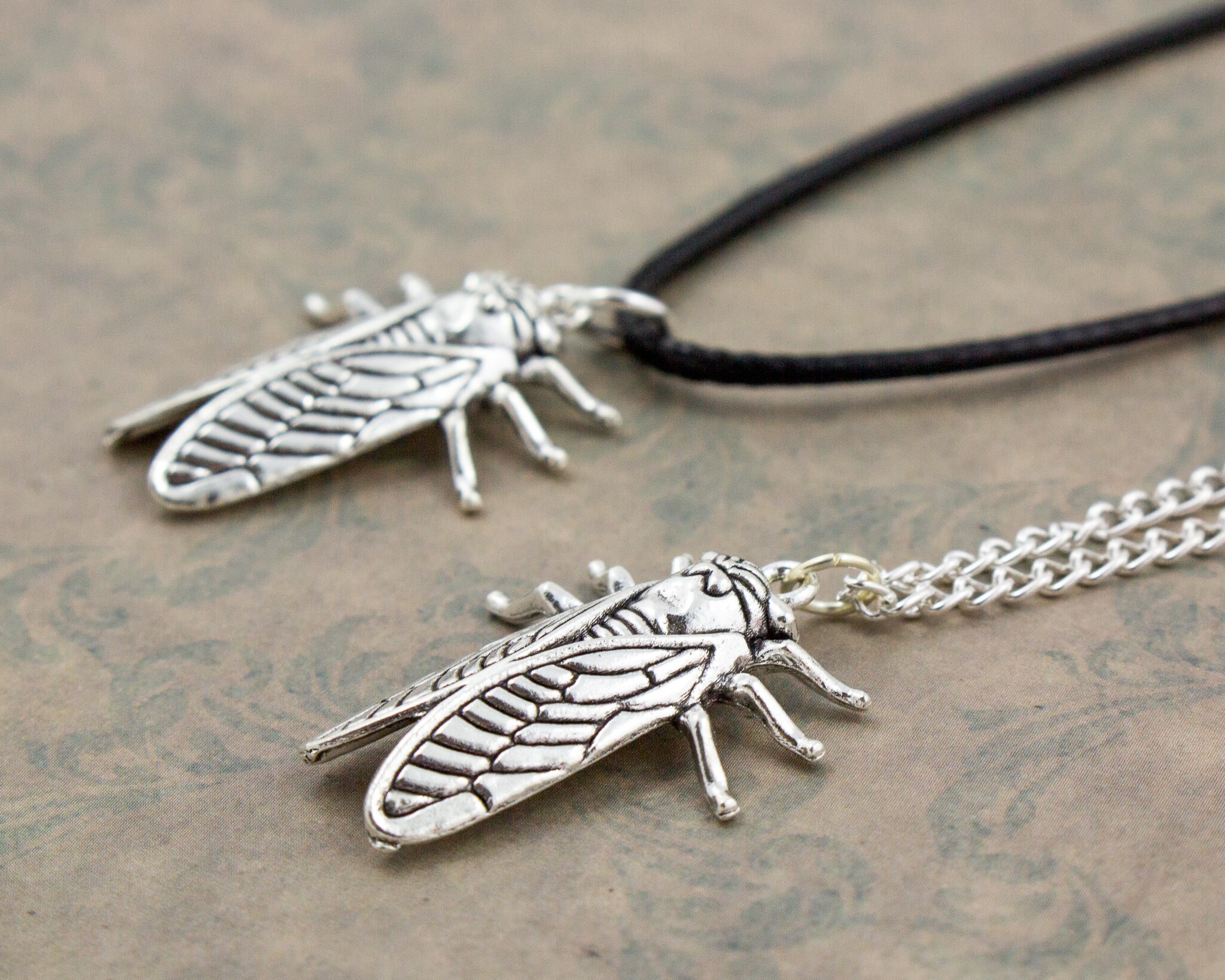 Cicada Necklace Halloween Jewelry Bug 