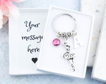 Dance Keyring, Personalised Gift, Dancer Keychain, Bag Charm, Ballet Teacher Gifts, Ballet Keychain, Ballerina Keychain, Dance Gifts, Cute