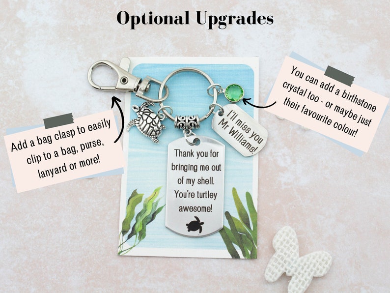 Turtley Awesome Keychain, Personalised Thank You Gifts, Turtle Keyring, Teacher Appreciation, Acting Singing Coach, Performing Arts, Drama zdjęcie 2