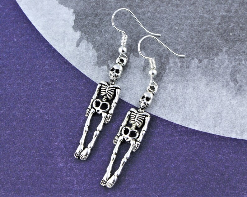 Skeleton Earrings Halloween Jewellery Horror Earrings Etsy