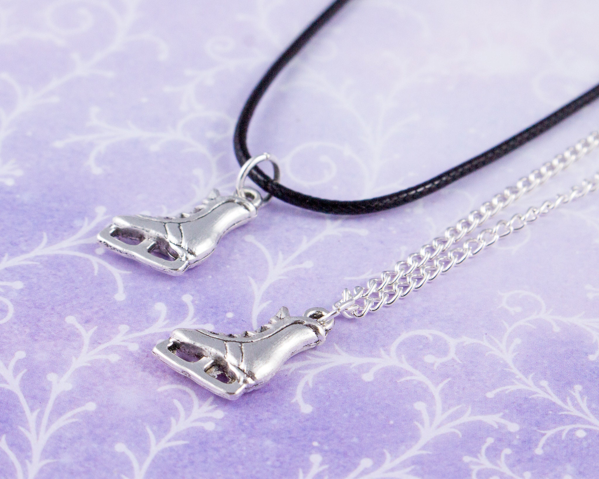 Ice Skate Necklace Ice Skating Jewellery Winter Sport Gift
