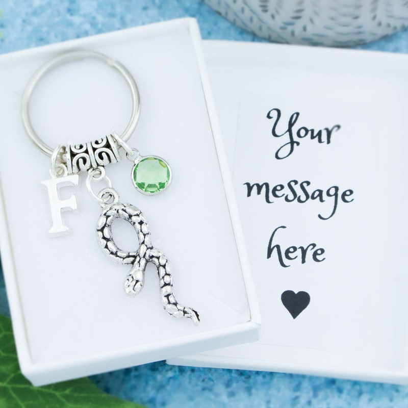 Hand-painted Snake Bag Charm + Keychain main image 0