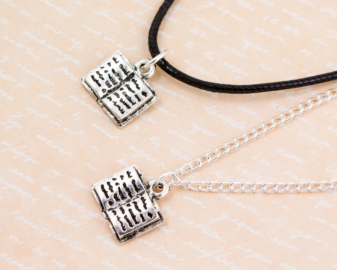Delicate Book Chain Book Pendant Necklace, Tibetan Silver Charm, Bookish Gift - Etsy UK