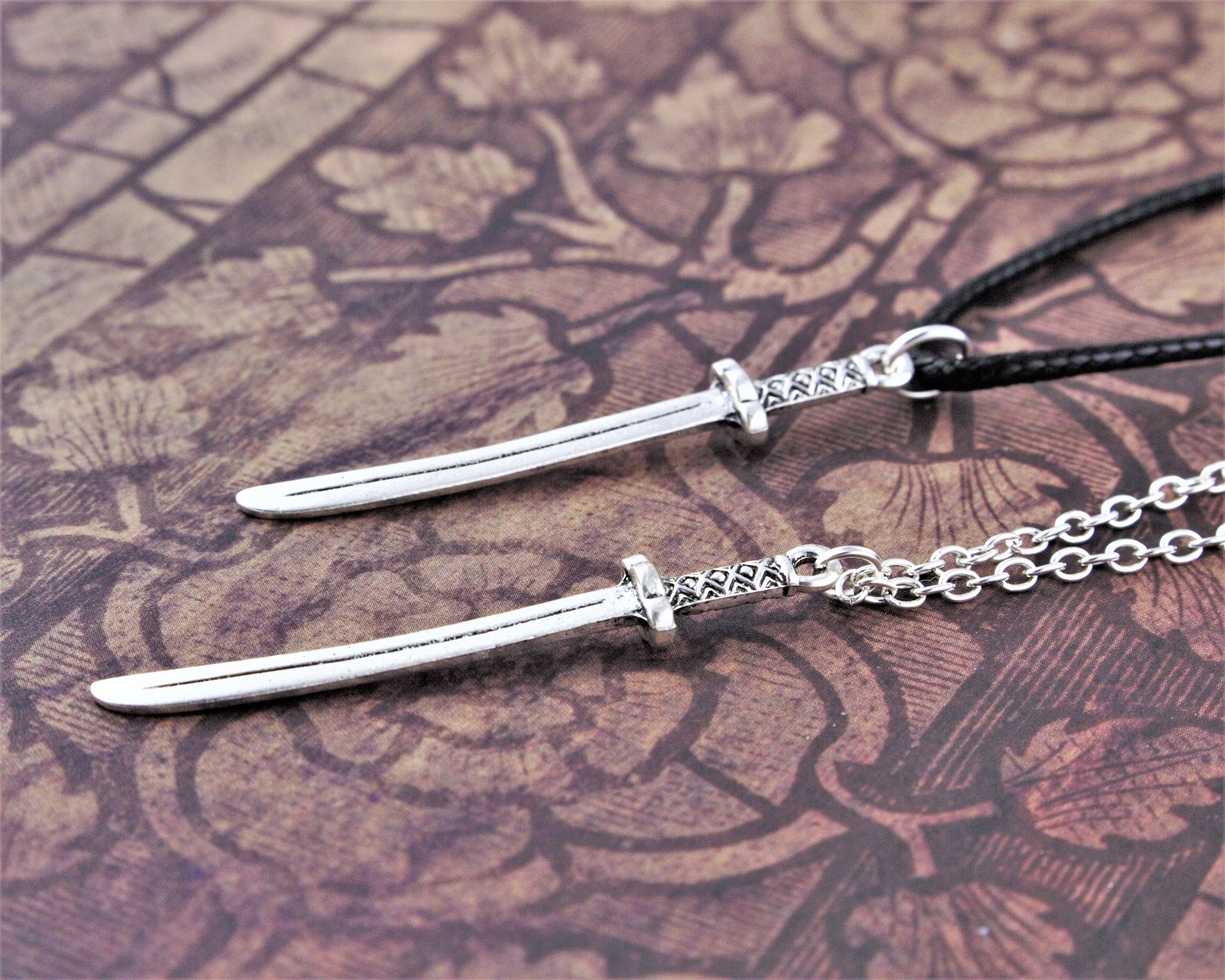 Katana Necklace Sword Jewellery Japanese Jewelry Samurai Etsy