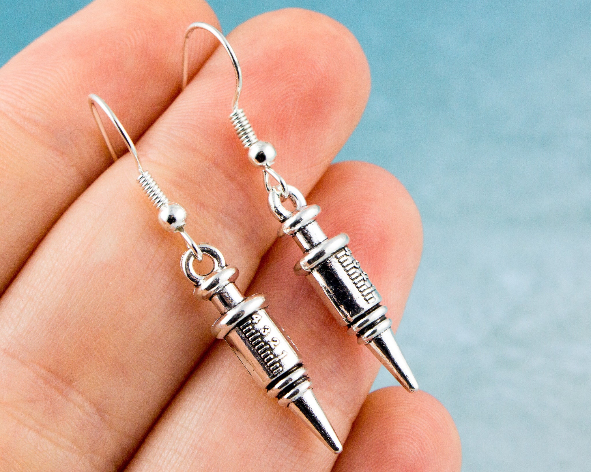 Syringe Earrings Nurse Earrings Doctor Jewellery Medical Etsy UK