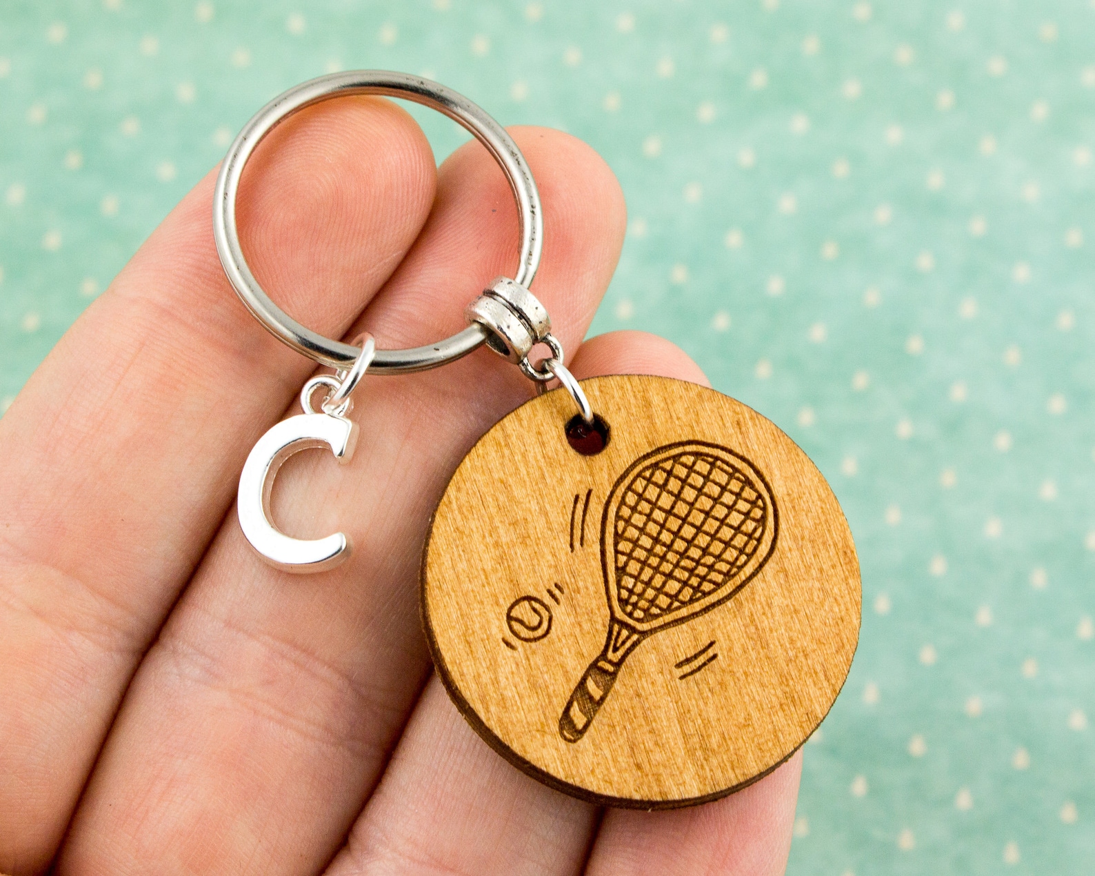 Tennis Keyring Tennis Racket and Ball Keychain Sport Gifts Etsy