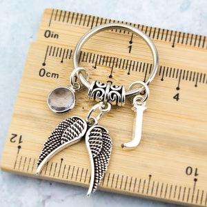 Angel Wings Keyring, Personalised Gift, Spiritual Keychain, Grieving Gift, Angel Keyring, Thoughtful Gift, Sympathy Gifts, Loss Of Loved One image 3