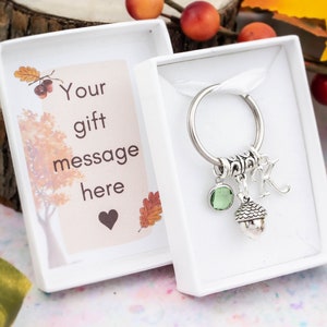 Personalised  Acorn Keyring, Oak Tree Gift, Personal Growth Charm, Acorn Gifts For Teachers, Fall Keychain, Autumn Accessories, Forest Gifts