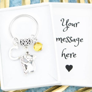 Koala Keyring, Personalised Gift, Australia Keychain, Koala Gifts, Australian Gifts, Koala Bag Charm, Cute Animal Accessories, Animal Lovers