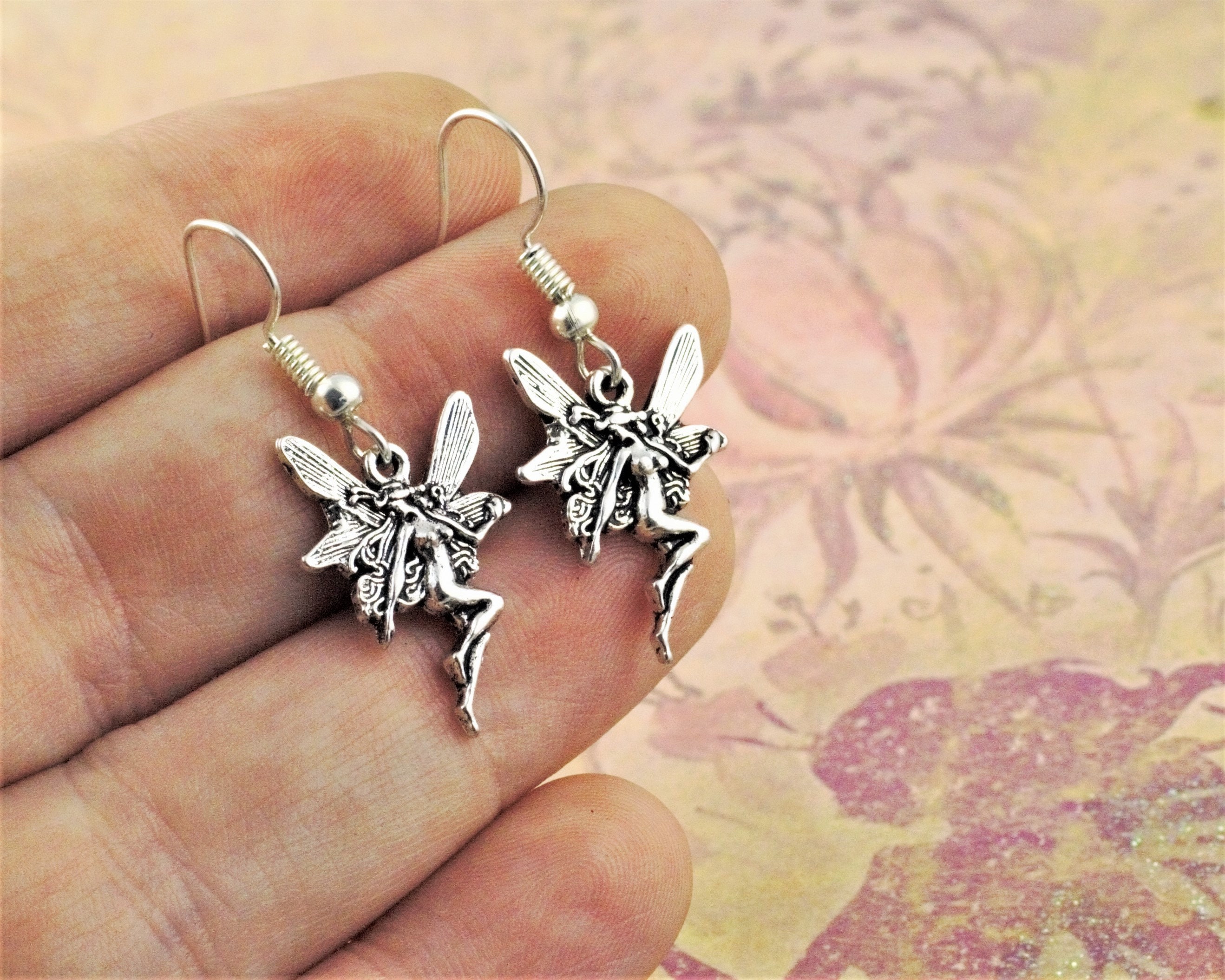 Fairy The Pentacle Gold Dangle Earrings GTE1029