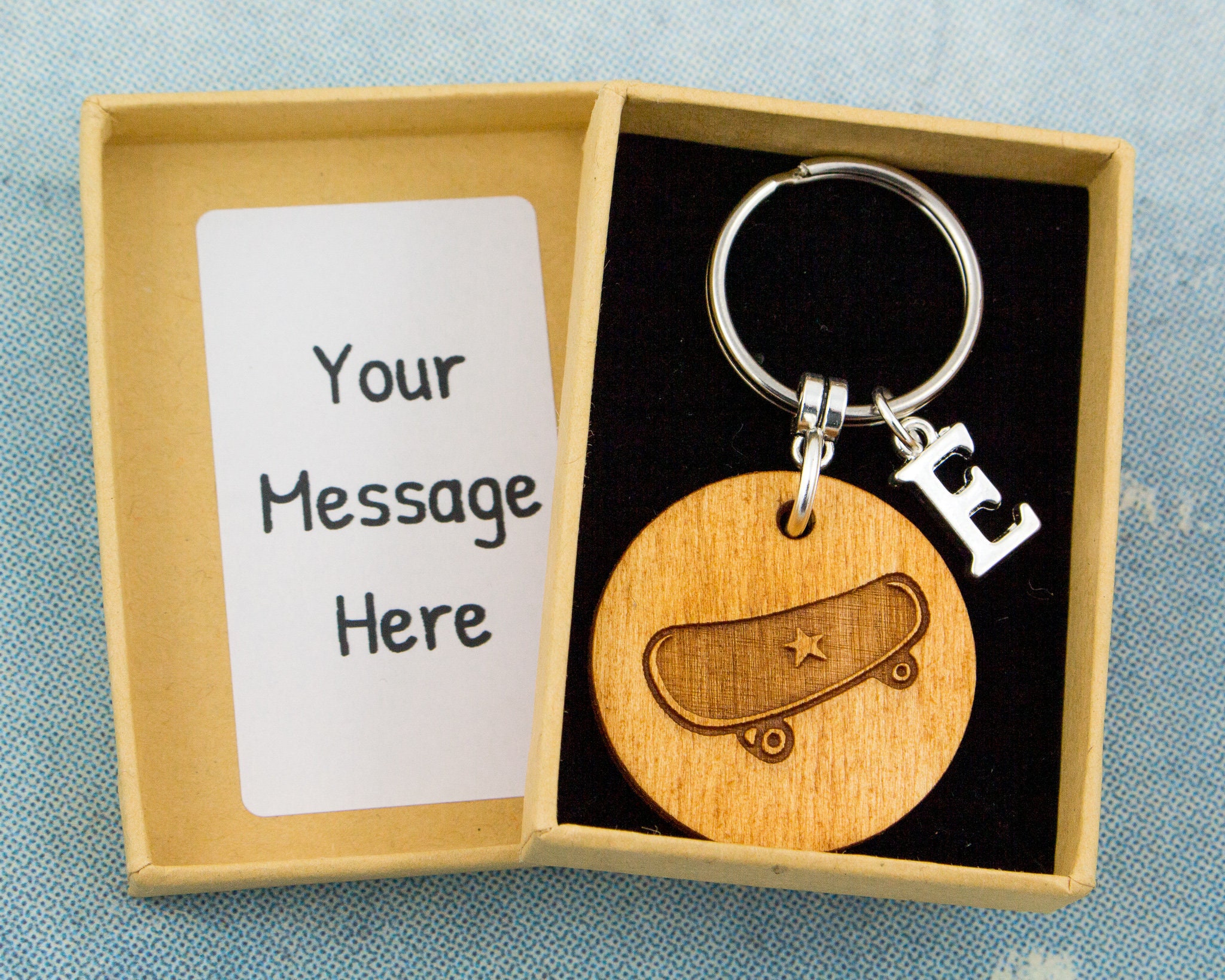 Skateboard Keychain Skating Keyring Wooden Keychain Etsy UK