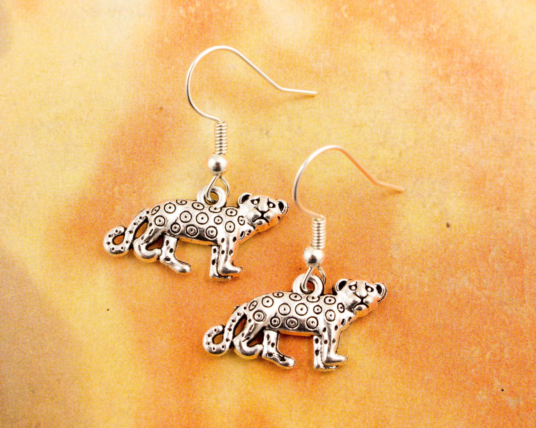 Leopard Earrings Cheetah Earrings Big Cat Jewelry Animal Etsy UK