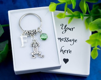Frog Keychain, Personalised Gift, Frog Gift, Toad Gifts, Frog Keyring, Goblincore Key Chain, Quirky Gifts, Nature Lover, Amphibian Gifts