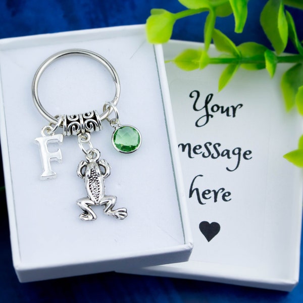 Frog Keychain, Personalised Gift, Frog Gift, Toad Gifts, Frog Keyring, Goblincore Key Chain, Quirky Gifts, Nature Lover, Amphibian Gifts