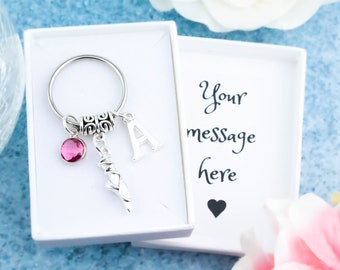 Ballet Keyring, Personalised Gift, Ballerina Keychain, Ballet Teacher Gift, Ballet Shoe, Dance Recital, Dance Teacher Gifts, Ballet Theme