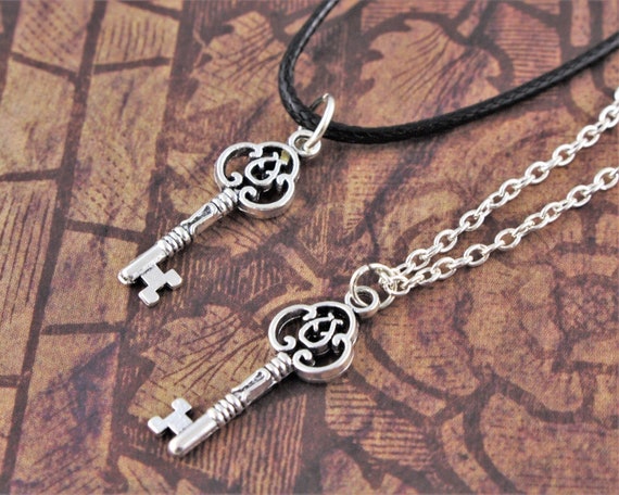 Key Necklace Little Silver Key Charm Celtic Jewelry New 