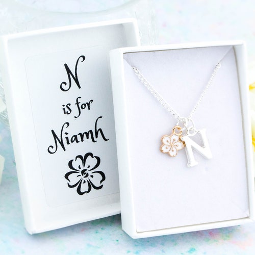 Flower Girl Necklace Personalised Gift Children's Etsy UK