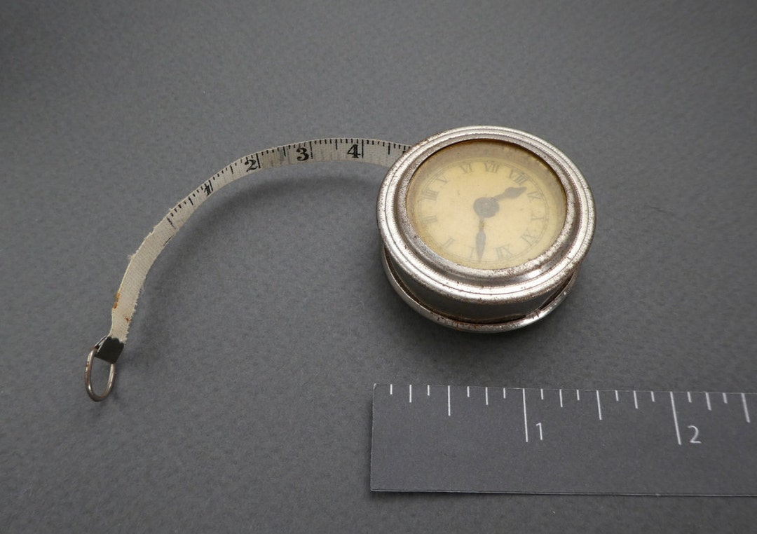 Rare German Clock Tape Measure Celluloid Chrome Plated 1930s - Etsy