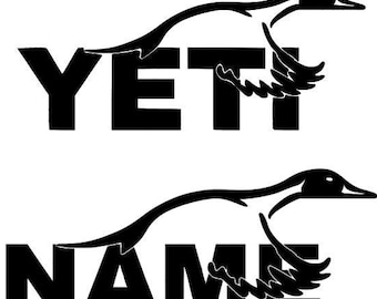 Adesivo personalizado de pato Yeti (QUALQUER tamanho!)