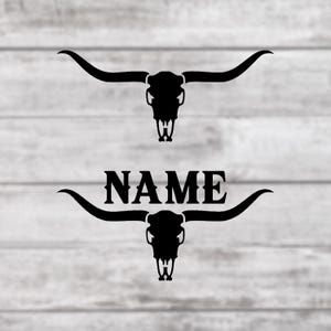 Custom Longhorn Skull Decal/Sticker (ANY Size!)